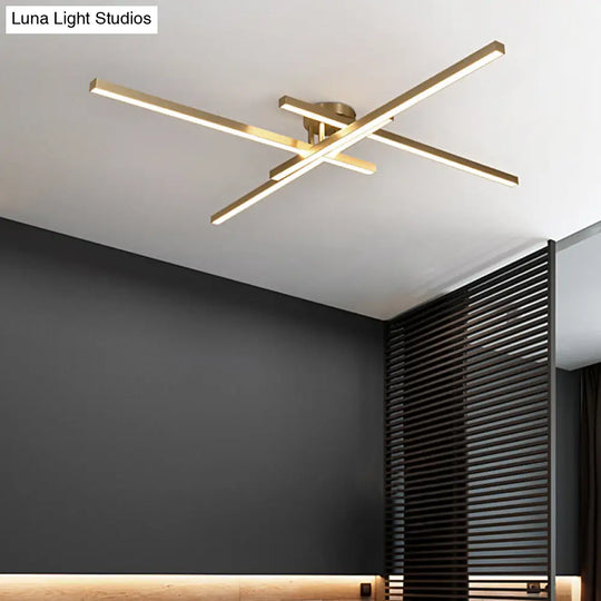 Minimalistic Acrylic Led Ceiling Mount Lamp For Living Room: Radial Flush Light Fixture