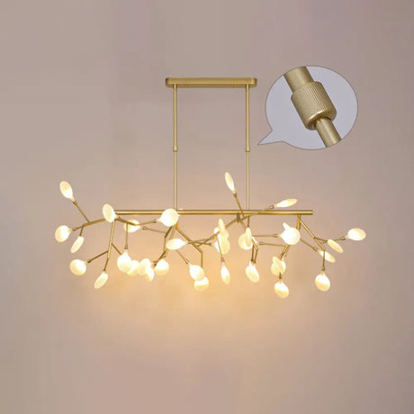 Minimalistic Acrylic Twig Ceiling Pendant Light - Island Lighting Ideas For Dining Room 36 / Gold