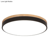 Minimalistic Flush Mount Ceiling Light - 1 Acrylic Disk Design Black / 16 Warm