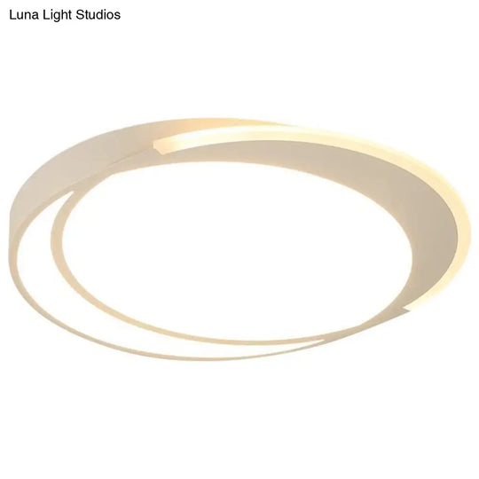 Minimalistic Led Circle Flushmount Ceiling Light - Acrylic White Lamp