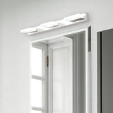 Minimalistic Rotatable Led Vanity Lamp: Square Acrylic & Nickel Wall Sconce Lighting For Bath 3 /