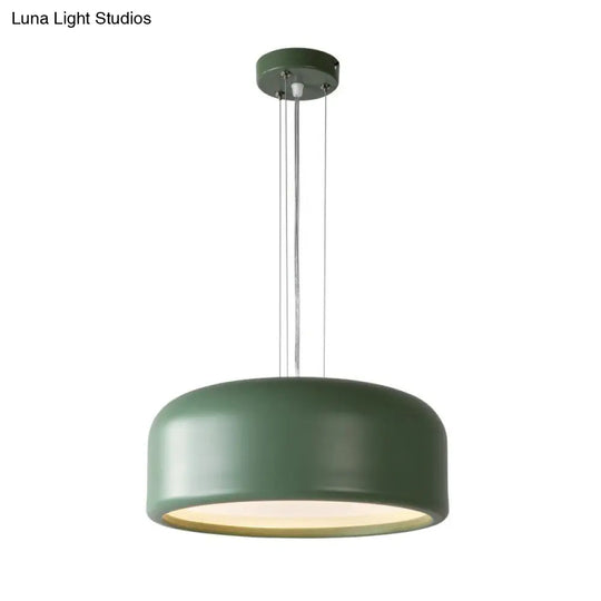 Minimalistic Single Hanging Pendant Light - Round Shade Acrylic Ceiling For Living Room