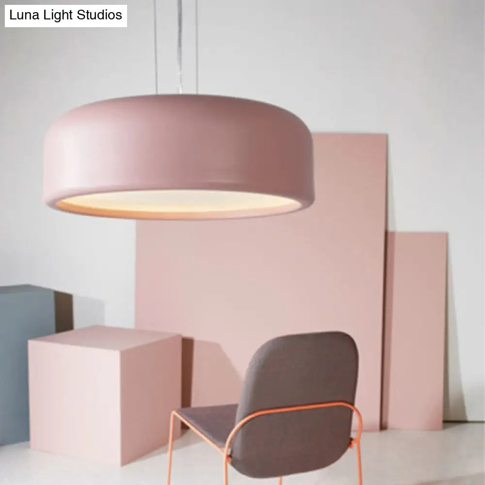 Minimalistic Single Hanging Pendant Light - Round Shade Acrylic Ceiling For Living Room