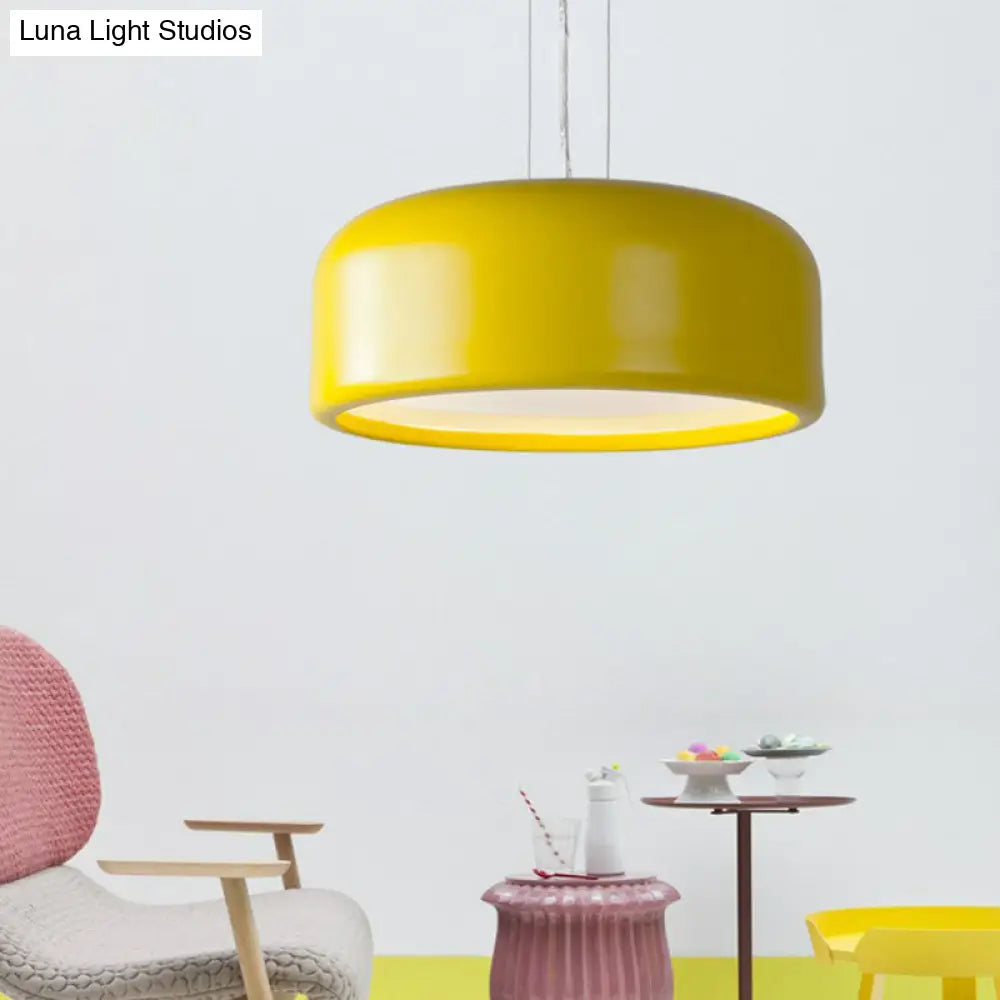 Minimalistic Single Hanging Pendant Light - Round Shade Acrylic Ceiling For Living Room