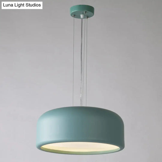 Minimalistic Single Hanging Pendant Light - Round Shade Acrylic Ceiling For Living Room