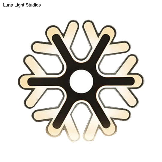 Minimalistic White Acrylic Led Wall Lamp For Bedroom - Diamond Twig Flower Design