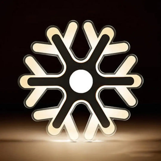 Minimalistic White Acrylic Led Wall Lamp For Bedroom - Diamond Twig Flower Design / E