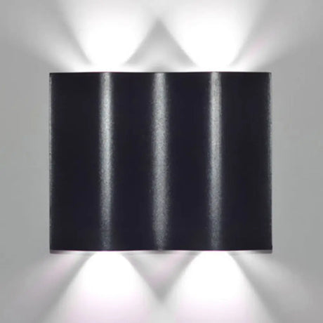 Modern 1/2/3-Light Black Porch Wall Sconce With Wavy Metal Shade And Warm/White Lighting 2 / White