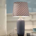Modern 1-Head Bedroom Night Table Light With Tapered Fabric Shade Vibrant Pink/Blue/Green Finish