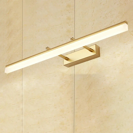 Modern 16/19.5 Gold Wall Sconce With Acrylic Led Light For Bathroom Vanity - Warm/White