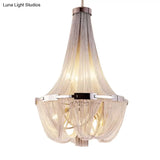 Modern 16-Bulb Hanging Chandelier Pendant With Aluminum Shade