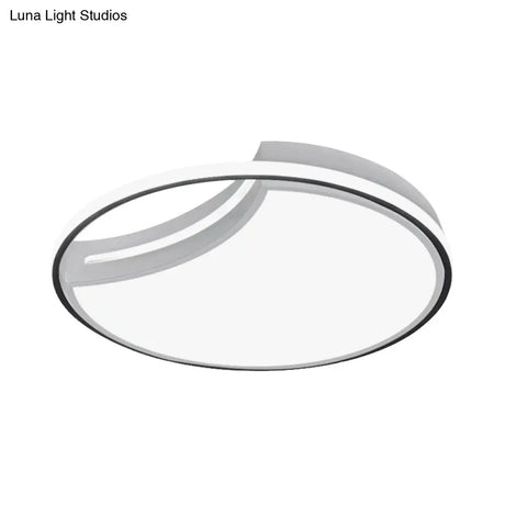 Modern Acrylic Ceiling Lamp: Incomplete Circle Design Stylish Mount Light For Foyer