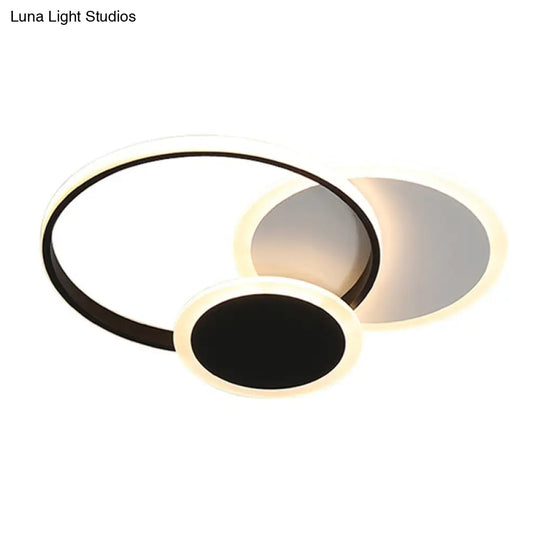 Modern Acrylic Circle Flush Mount Ceiling Light For Bedroom