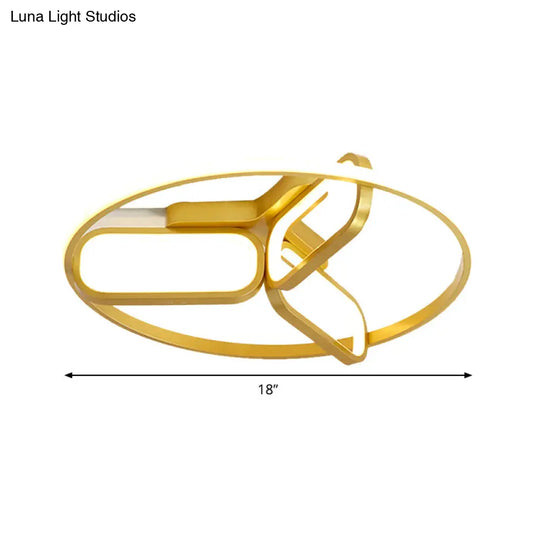 Modern Acrylic Circular Flush Light: 18’/21.5’ Wide Led Bedroom Ceiling Mount Lamp In