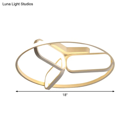 Modern Acrylic Circular Flush Light: 18’/21.5’ Wide Led Bedroom Ceiling Mount Lamp In