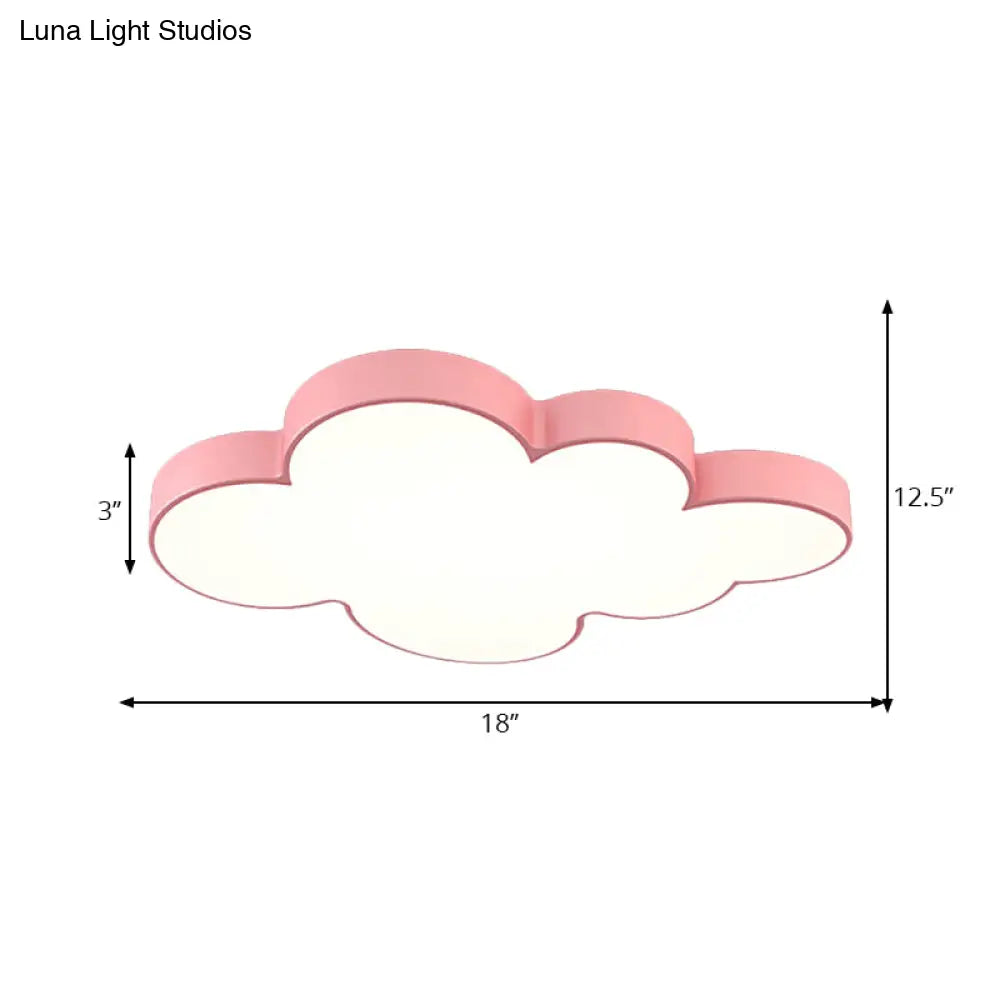 Modern Acrylic Cloud Ceiling Flush Mount Light For Kids Classroom And Bedroom