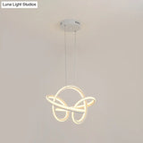 Modern Acrylic Drop Lamp Integrated Led Chandelier In White/Coffee - Stylish Lighting Fixture