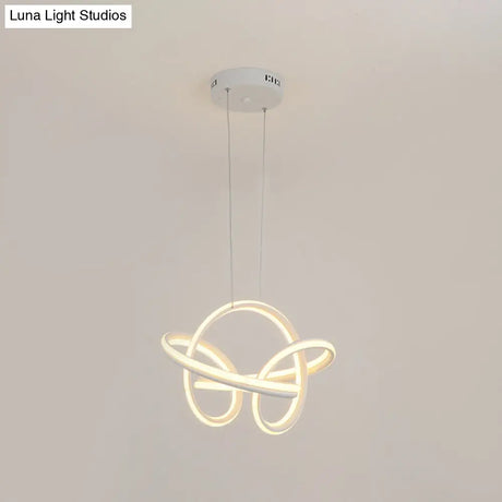 Modern Acrylic Drop Lamp Integrated Led Chandelier In White/Coffee - Stylish Lighting Fixture