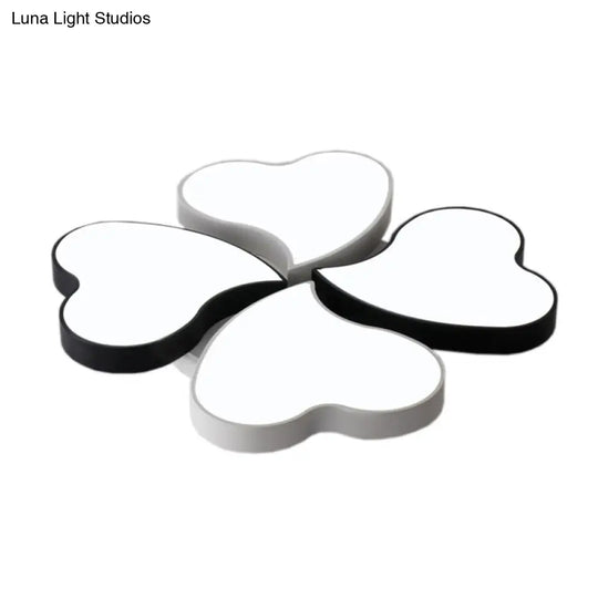 Modern Acrylic Flower Flush Mount Led Ceiling Light Fixture Simplicity In White