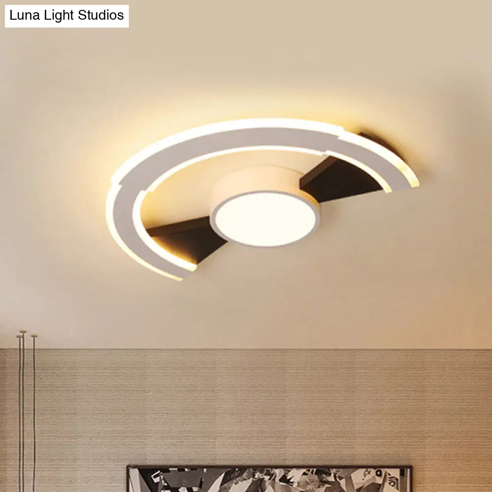 Modern Acrylic Flush Mount Ceiling Lights - Traverse Lighting Fixture (16 / 19.5 23.5) In Warm/White