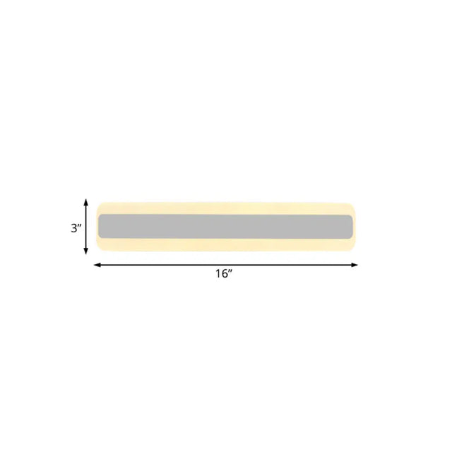 Modern Acrylic Led Bathroom Vanity Lighting Fixture In Warm/White Light 16/19.5/23.5 Wide