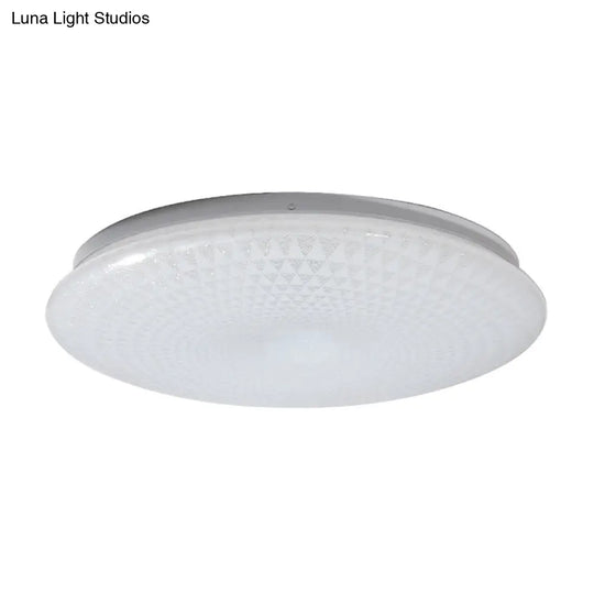 Modern Acrylic Led Ceiling Light Fixture In Warm/White/Natural 15/19 Dia White / 15