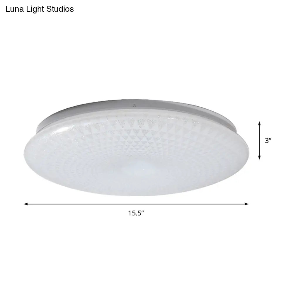 Modern Acrylic Led Ceiling Light Fixture In Warm/White/Natural 15/19 Dia