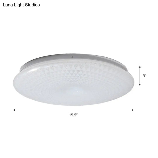 Modern Acrylic Led Ceiling Light Fixture In Warm/White/Natural 15/19 Dia