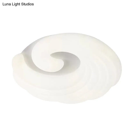 Modern Acrylic Led Flush Light Fixture In Grey/White/Blue - Cloud Design
