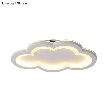 Modern Acrylic Led Flush Mount Cloud Ceiling Light For Play Room