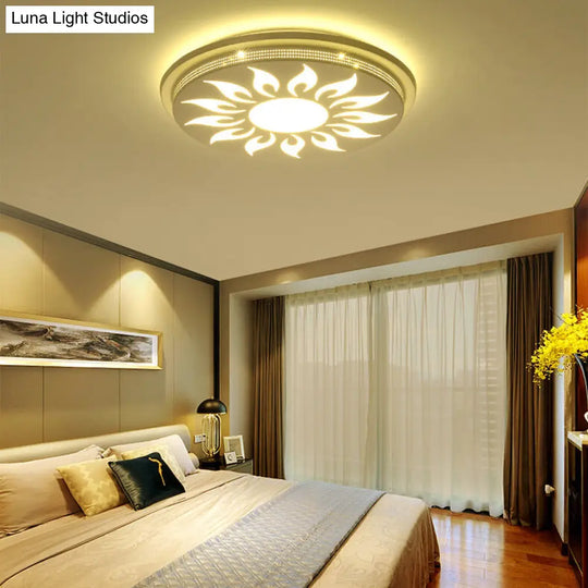 Modern Acrylic Led Flushmount Flower Ceiling Light For Dining Room And Bedroom