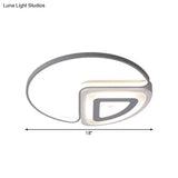 Modern Acrylic Led Flushmount Light In Warm/White 18’/21.5’ Wide