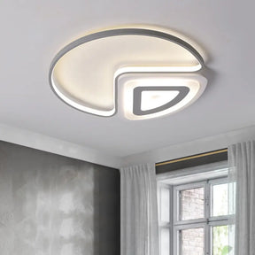 Modern Acrylic Led Flushmount Light In Warm/White 18’/21.5’ Wide Grey / 18’ Warm