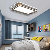 Modern Acrylic Led Flushmount Lighting - Rhombus/Rectangular Shape 16’/19.5’/35.5’ Width