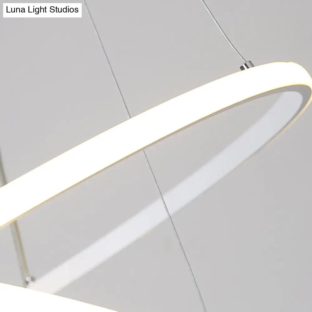 Modern Acrylic Led Orb Hanging Light Kit In Warm/White – Sizes Range From 8’ To 23.5’ Wide