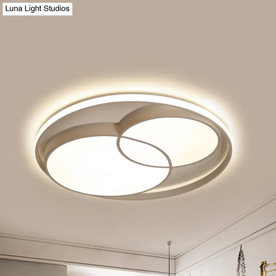 Modern Acrylic Snowman Ceiling Light - Stylish Flush Mount For Study Room & Kitchen