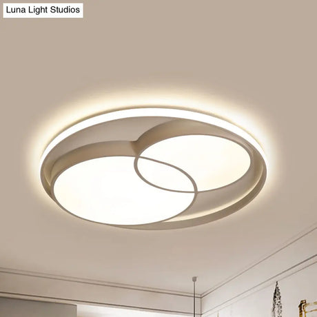 Modern Acrylic Snowman Ceiling Light - Stylish Flush Mount For Study Room & Kitchen