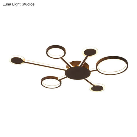 Modern Acrylic Sputnik Flush Mount Light - 4/5/6 Lights -White/Warm Led