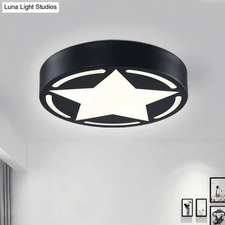 Modern Acrylic Star Ceiling Light For Children’s Bedroom - Flush Mount Fixture