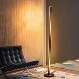 Modern Acrylic Twisted Stick Floor Lamp - Black/White Led Stand Up Light With Spiral Design In