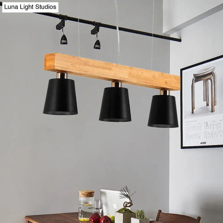 Modern Adjustable Cone Pendant Lamp - 3/5-Light Island Drop Light In Black/White