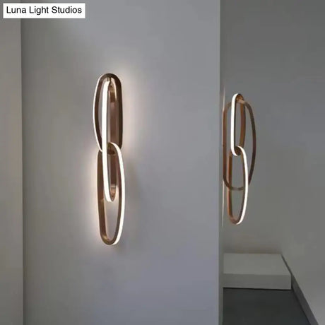 Modern Aluminium Gold Led Wall Sconce For Living Room