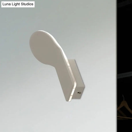 Modern Aluminum Bend Wall Sconce With Led & White Finish - Choose From 3 Light Settings