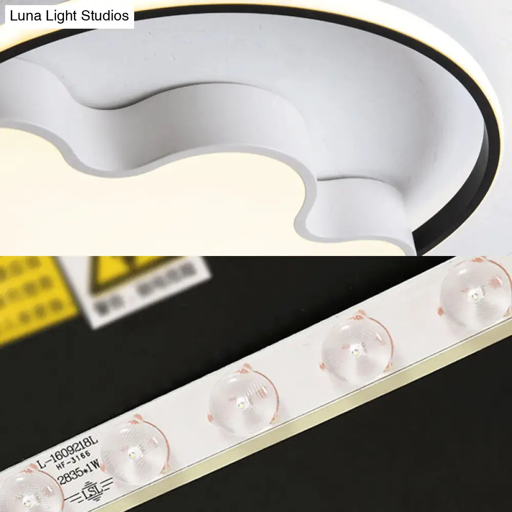 Modern Animal Paw Led Flush Mount Ceiling Light For Study Room - Eye-Caring & Acrylic Lamp