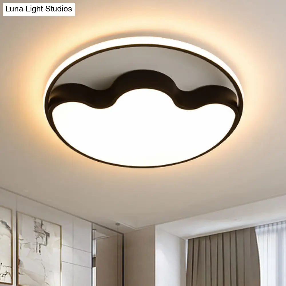 Modern Animal Paw Led Flush Mount Ceiling Light For Study Room - Eye-Caring & Acrylic Lamp Black /