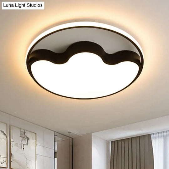 Modern Animal Paw Led Flush Mount Ceiling Light For Study Room - Eye-Caring & Acrylic Lamp Black /