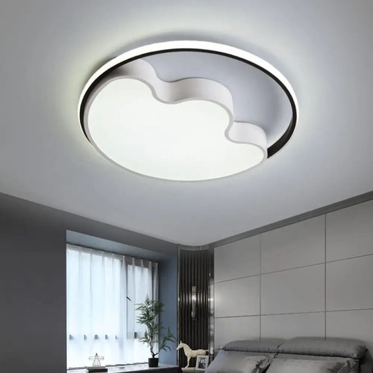 Modern Animal Paw Led Flush Mount Ceiling Light For Study Room - Eye - Caring & Acrylic Lamp White
