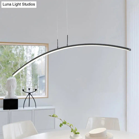 Modern Arched Led Pendant Light - Acrylic Dining Room Island Lighting