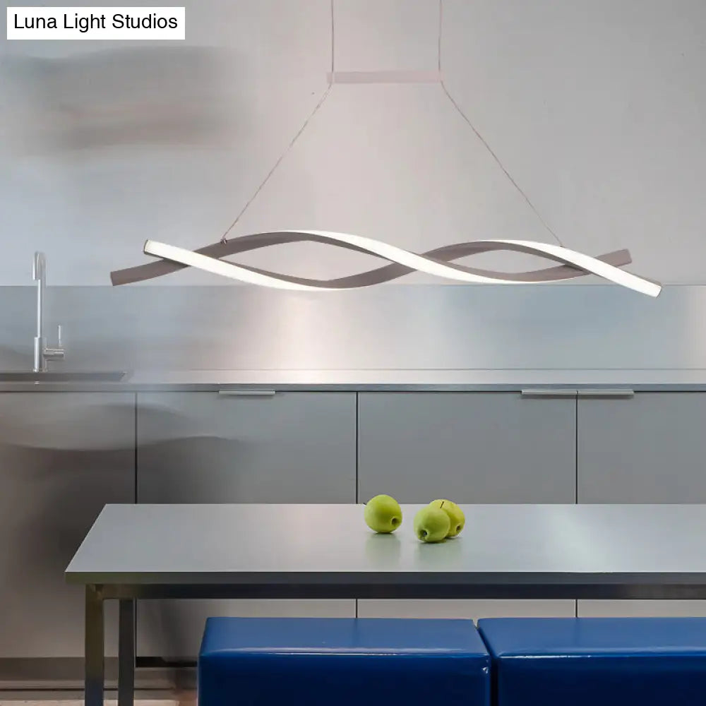 Modern Art Deco Led Pendant Light For Reception Area Grey / 31.5 White