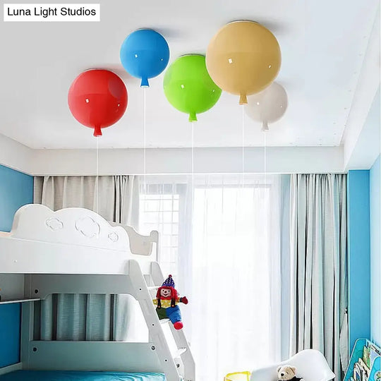 Modern Balloon Flush Ceiling Light Stylish Acrylic Lamp For Foyer